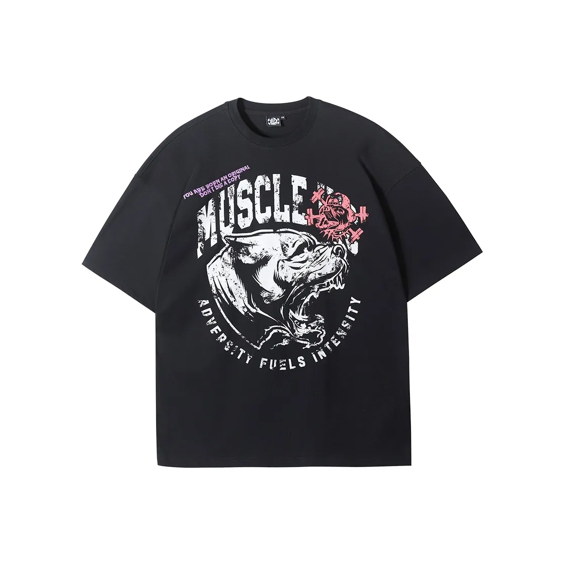Muscle Dog T Shirts Men's Black