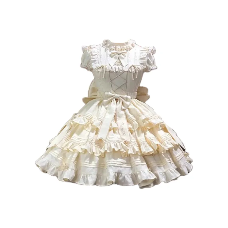 OUTDOORPRINCE Lolita Fashion Women's Custard