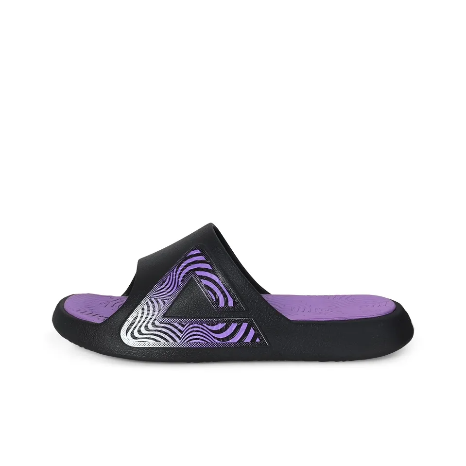 PEAK Tai Ji1.0 Slip Resistant Abrasion Resistant Cushioning Slide Slippers Men's Black Purple