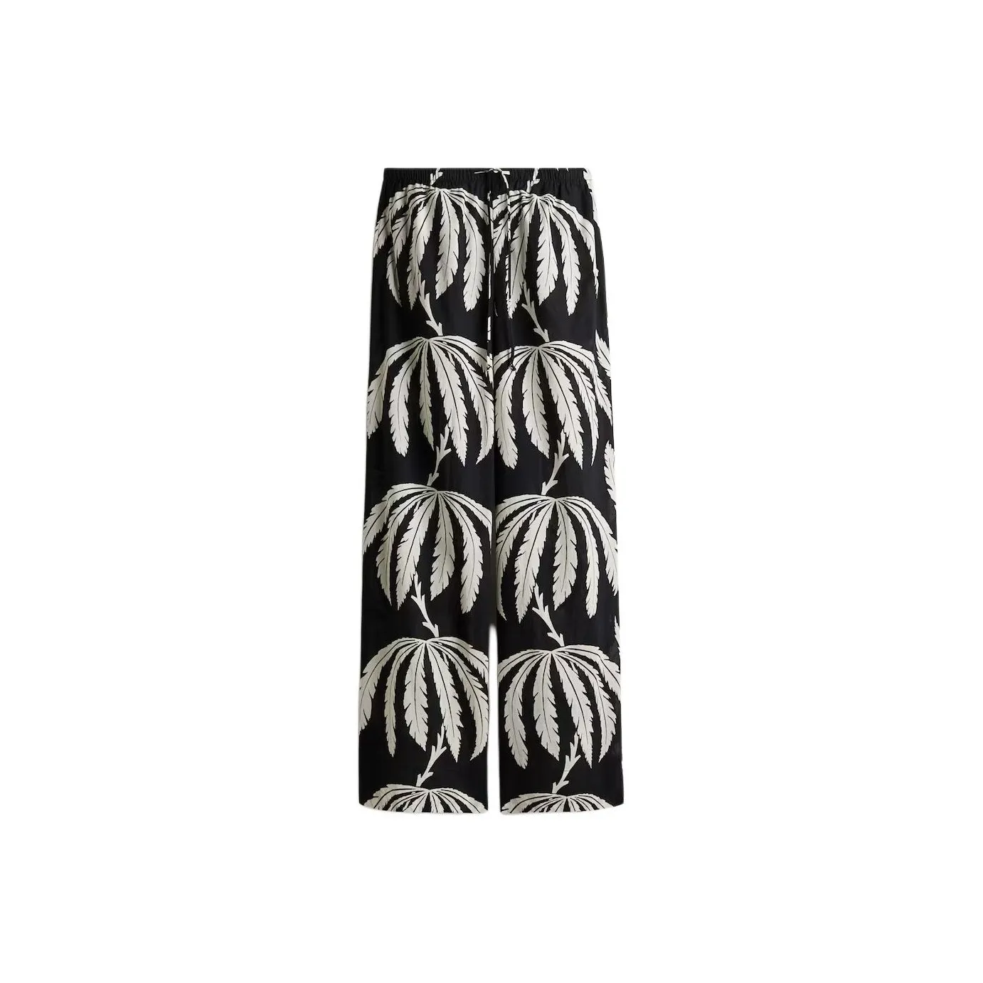 H&M Casual Pants Women's Black/Palm Tree