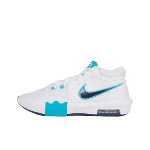 NIKE Witness 8 Баскетбольные кроссовки Низкие Белый/синий Мужские