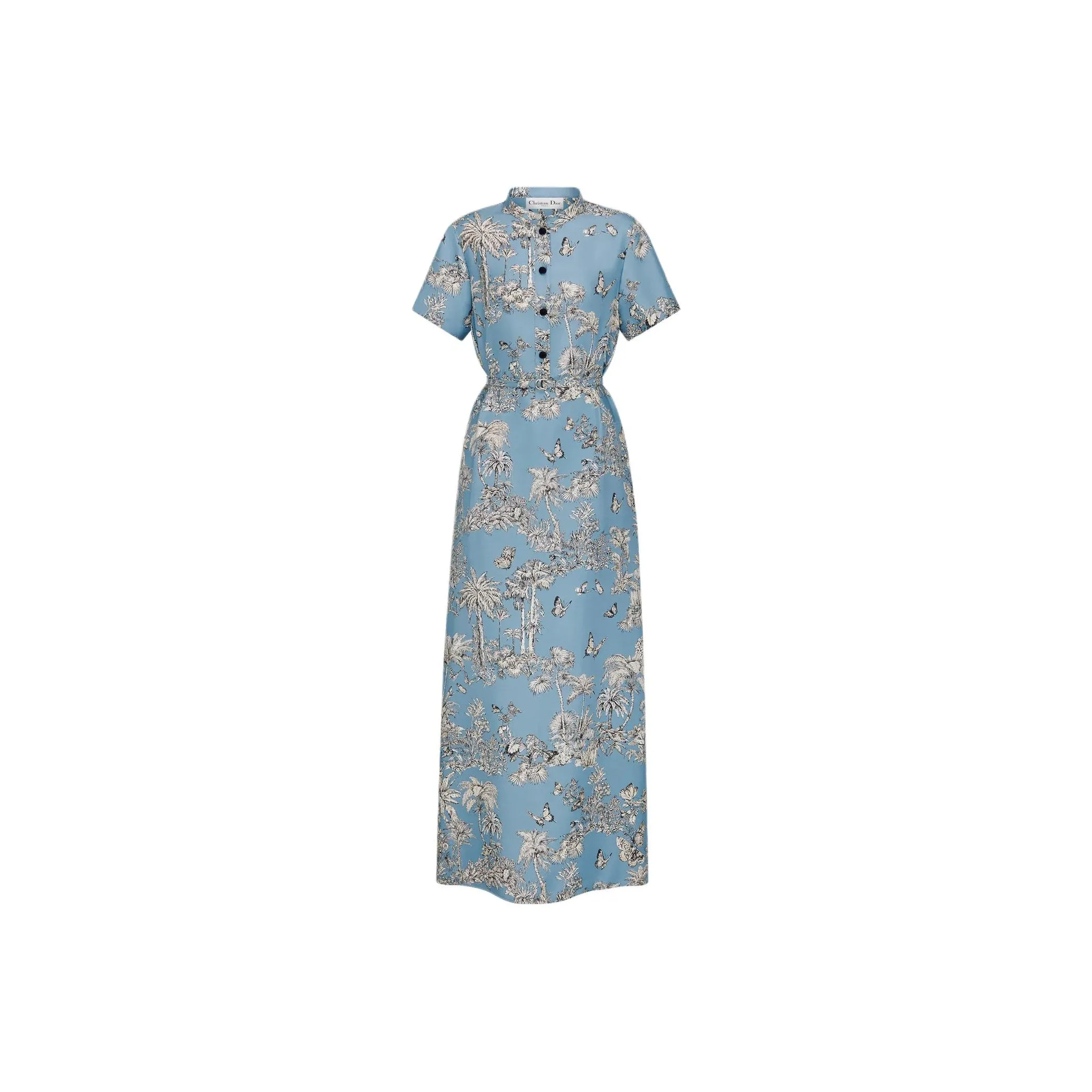 DIOR Short Sleeved Dress Women's Sky Blue
