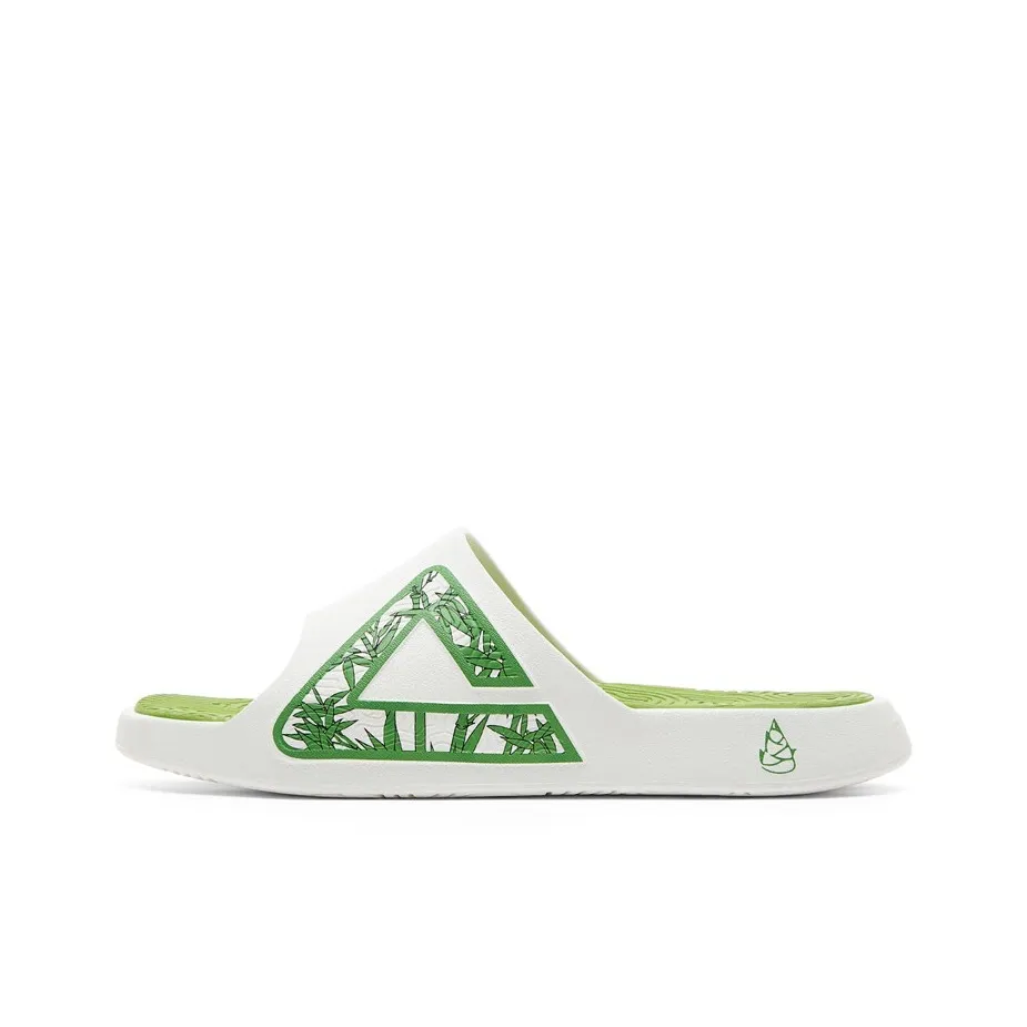 PEAK Tai Ji1.0 Slip Resistant Abrasion Resistant Cushioning Slide Slippers Men's Ivory Green