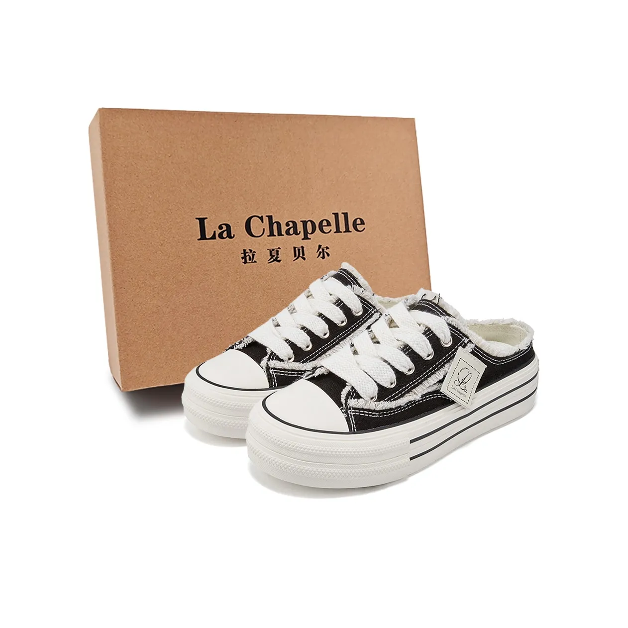 La Chapelle Износостойкие Домашние тапочки Женские Черный Бежевый