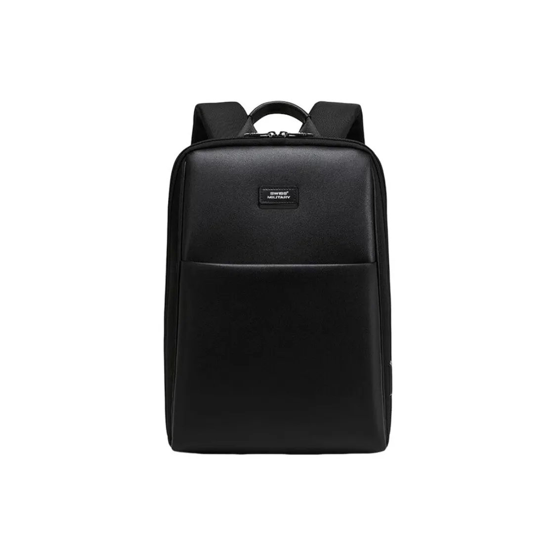 SWISS MILITARY Composite Fabric With Microfiber Synthetic Leather Backpack Men's Black