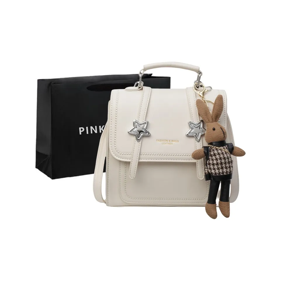 PINK·LAND ПУ (полиуретан) Рюкзак Женские Экрю Синий Розовый Черный