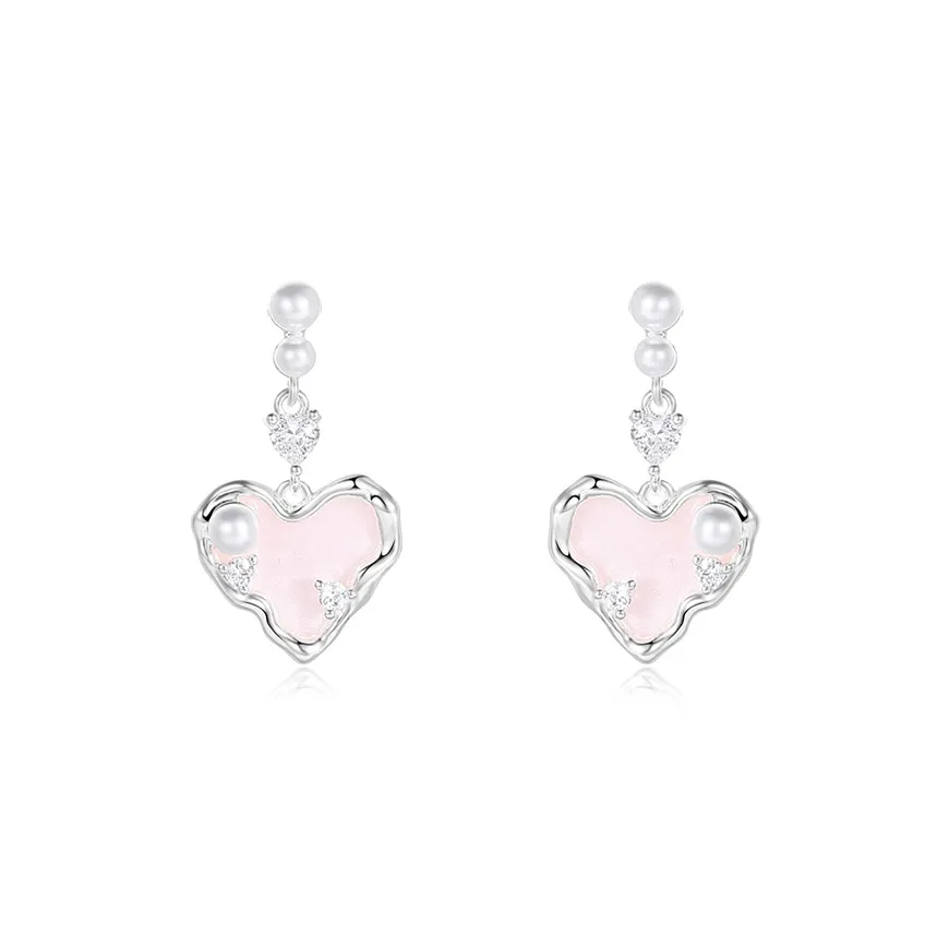 DODOGOGO Alloy S925 Sterling Silver Stud Earrings Women's