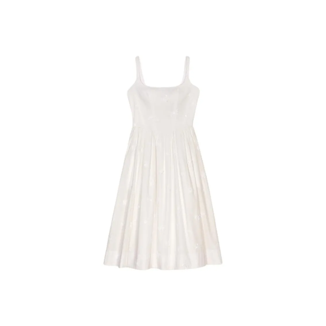 Maje Embroidered Midi Dress