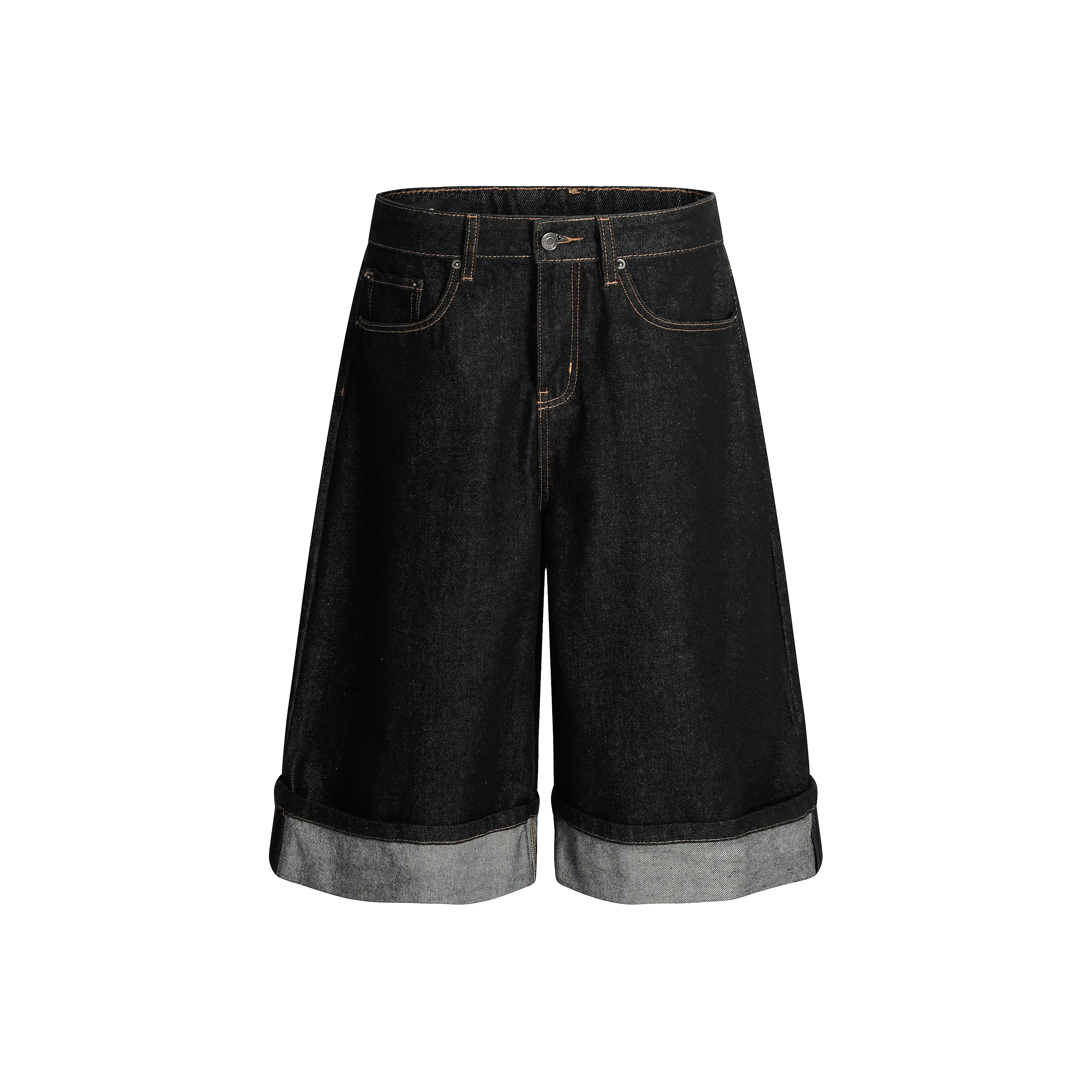 GBXM Промытый черный Унисекс Джинсовые шорты