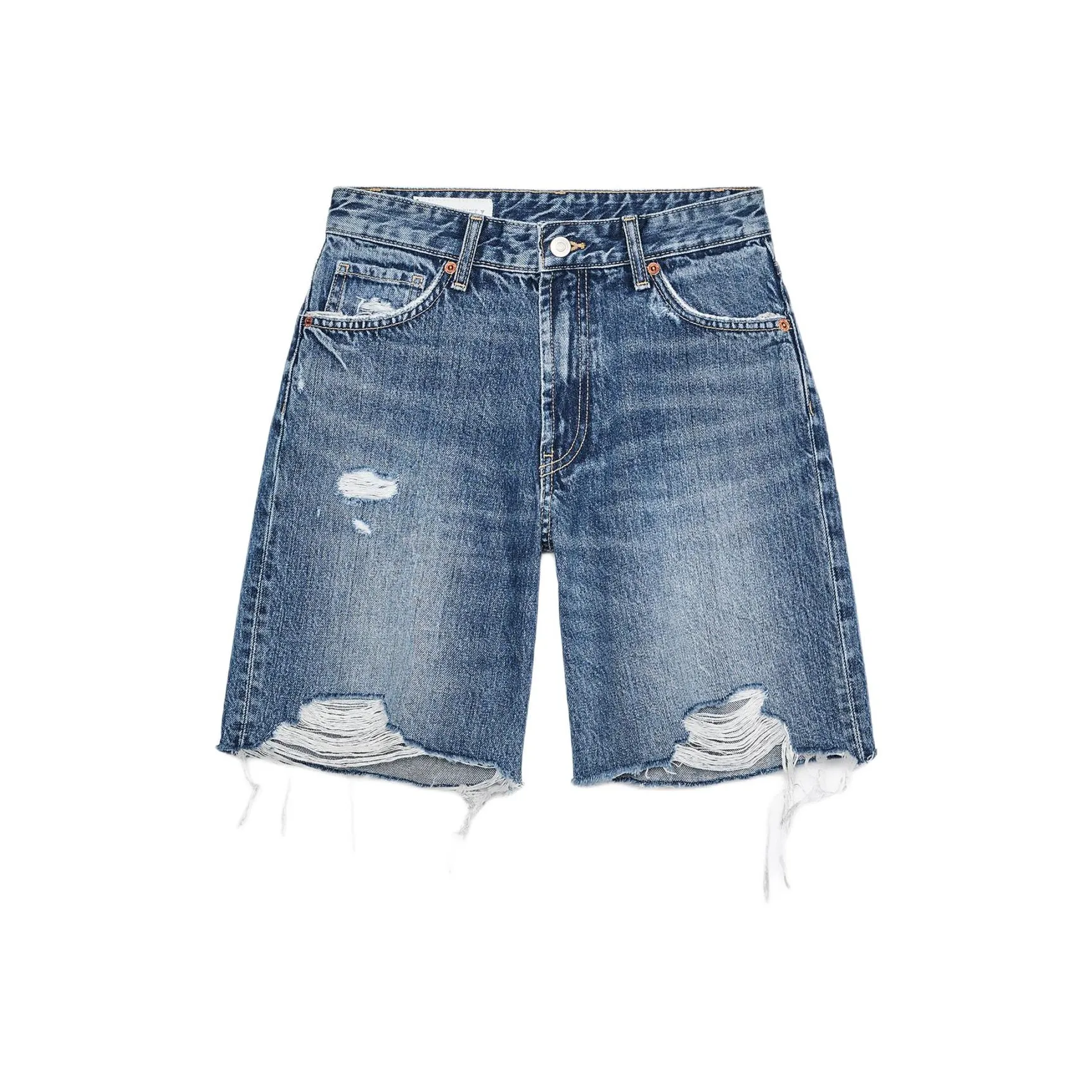 ZARA Trf Морской синий Женские джинсовые шорты