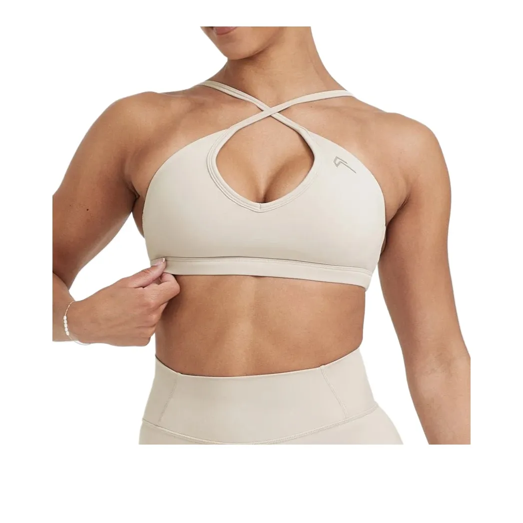 ONER ACTIVE Timeless Strappy Bralette Бюстгальтер Женский Песочный Белый