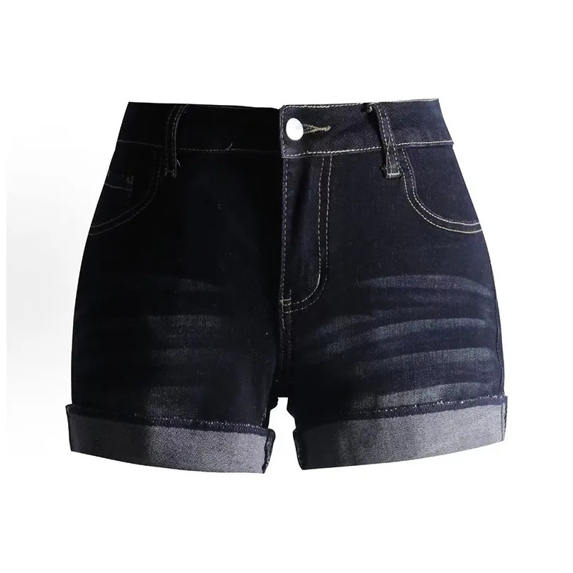 RENBEN Джинсовые шорты Женские Темно-синий