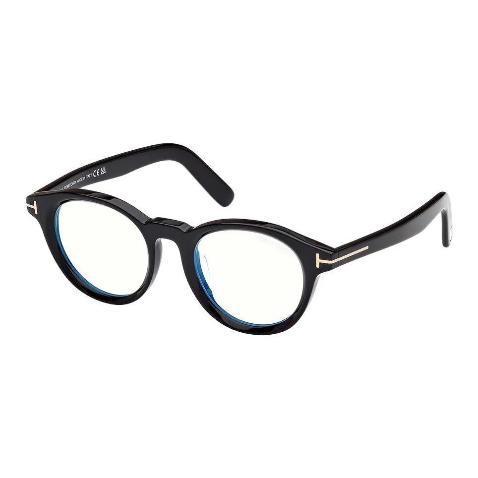 TF Пластиковая оправа Oval Оправы для очков Унисекс Черный