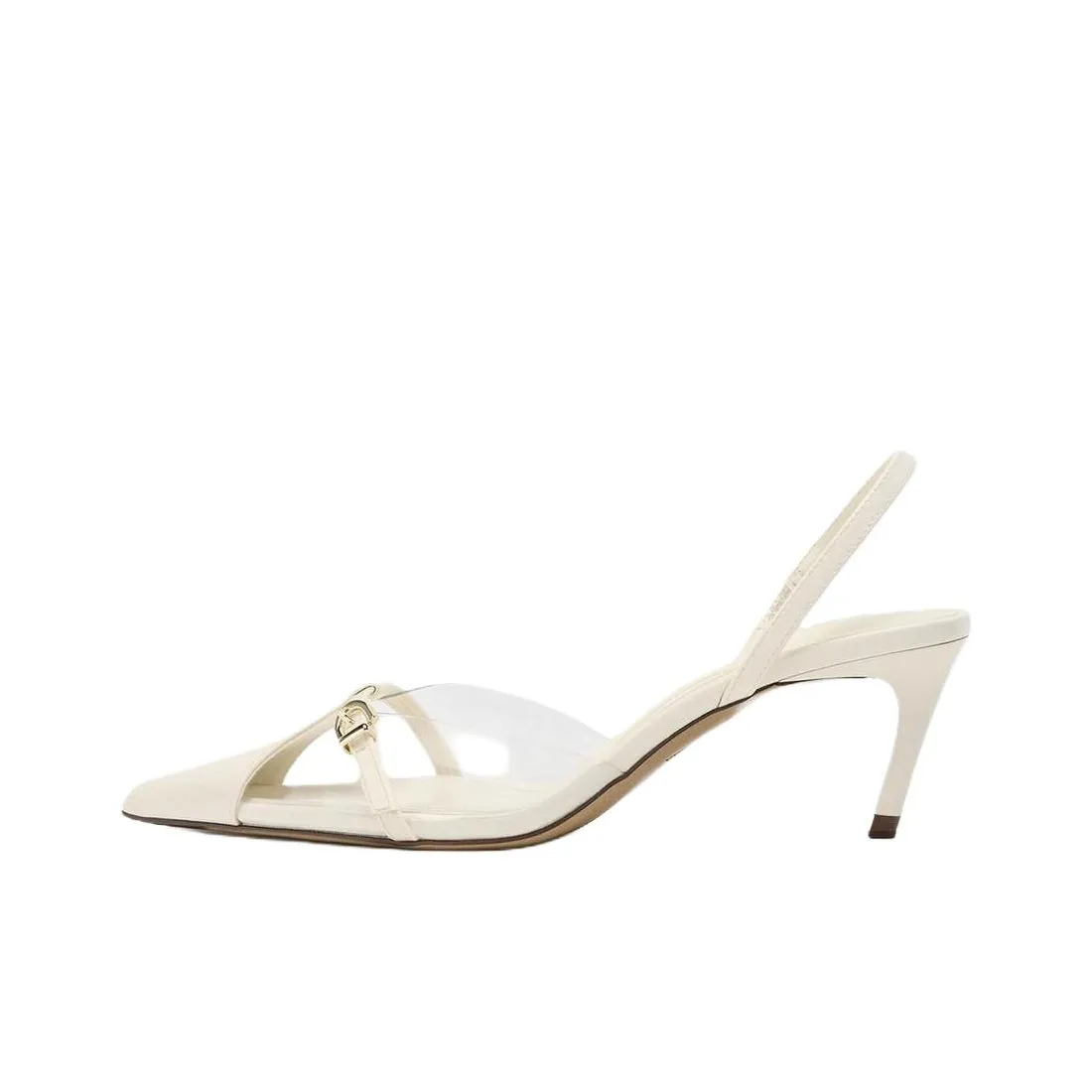 ZARA Slim Heel High Heels 7cm Women's White