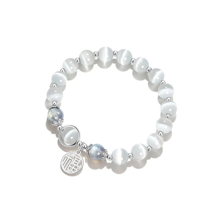 WINGSTOP Glass Cat Eye Bracelets Unisex