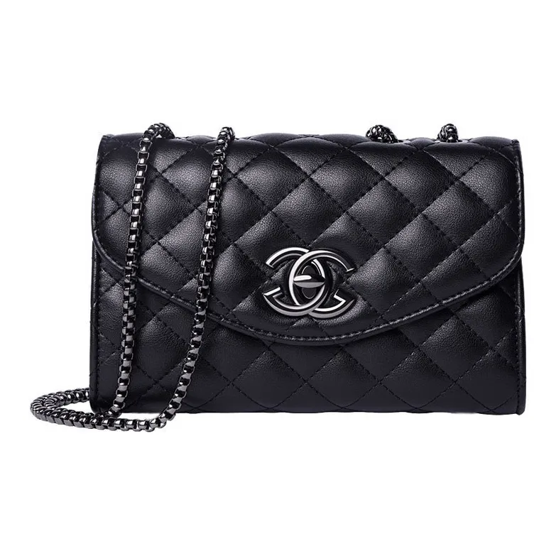 PESASRIE Сумка через плечо из коровьей кожи женская черная