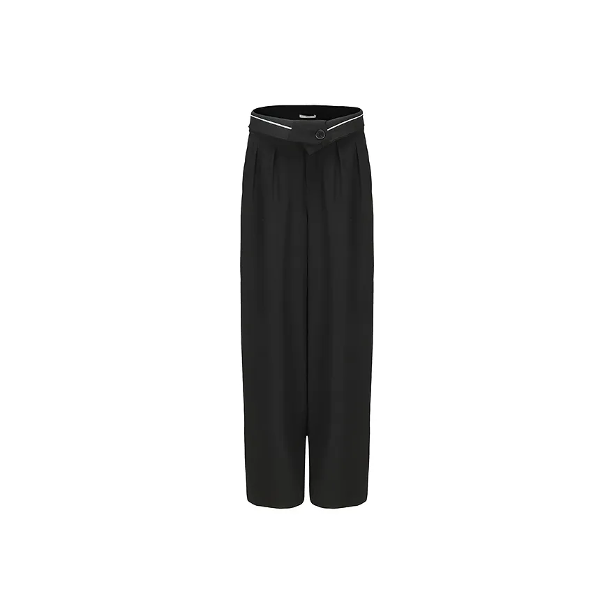 INITIAL Черные Женские Повседневные Брюки