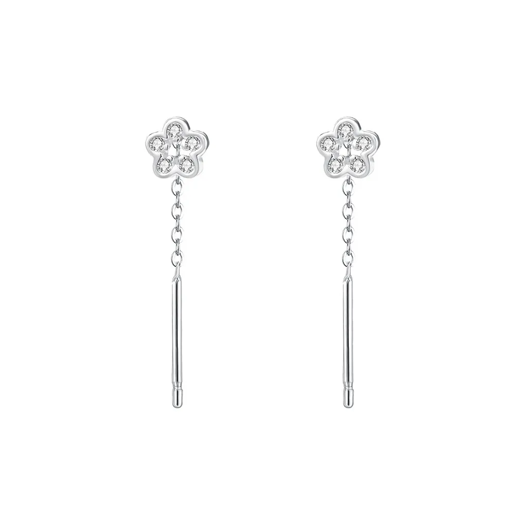 NIANNIANXI S999 Fine Silver Drop Earrings Women's