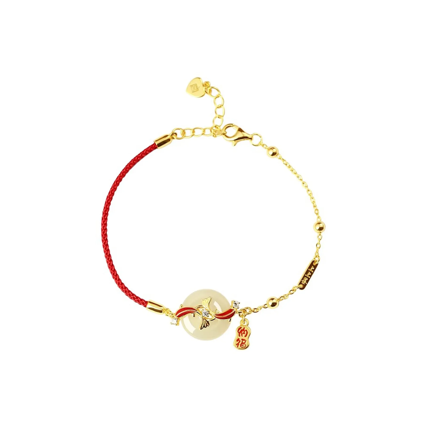 EADDA JEWELRY Bracelets White Jade/Pale Greenish White Jade Unisex