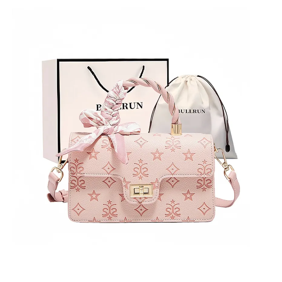 Bullrun Сумка из синтетической кожи женская розовая