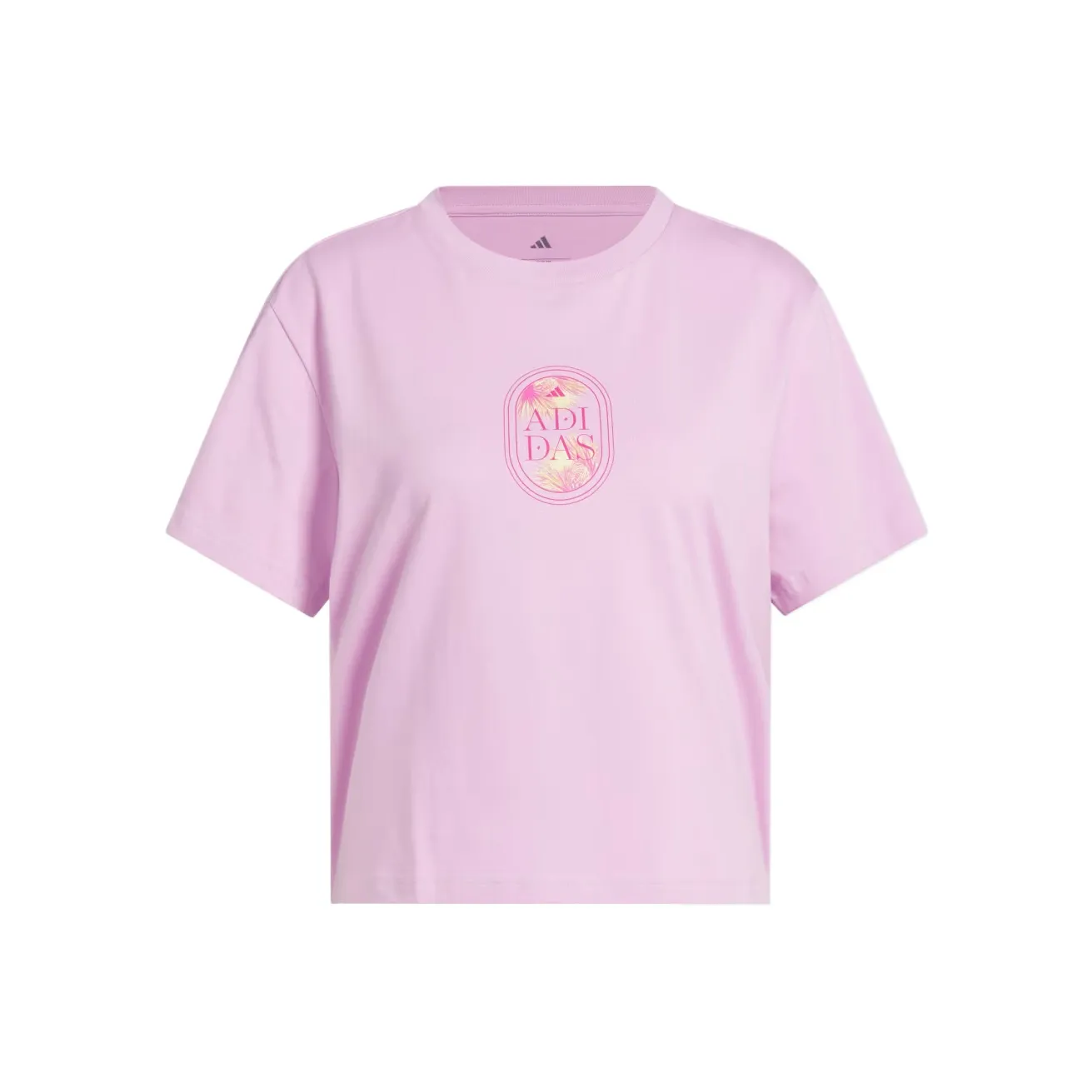 Adidas Free Shipping With AdiClub Jet Set Palms Graphic Crop Tee