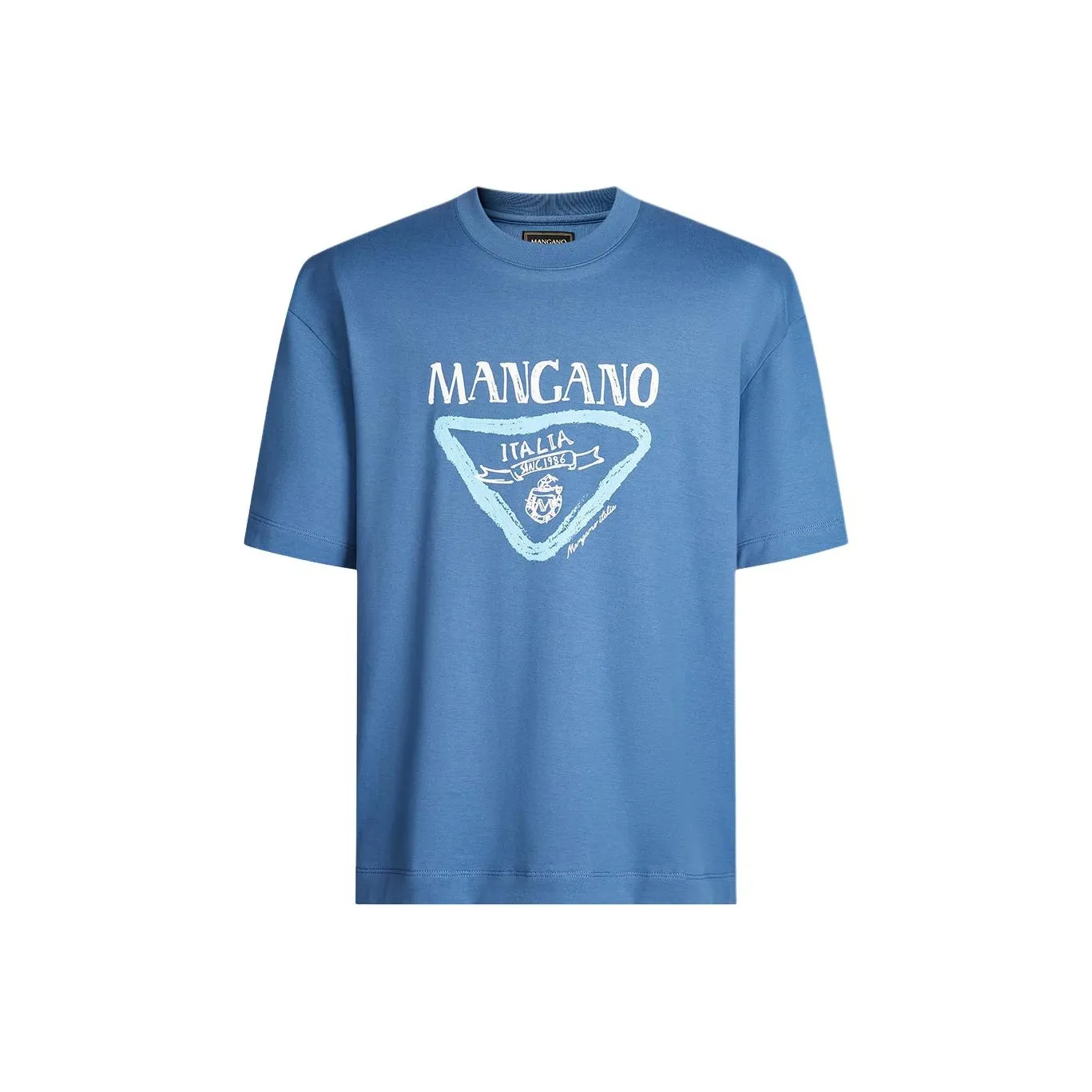 MANGANO T Shirts Men's Gray Blue