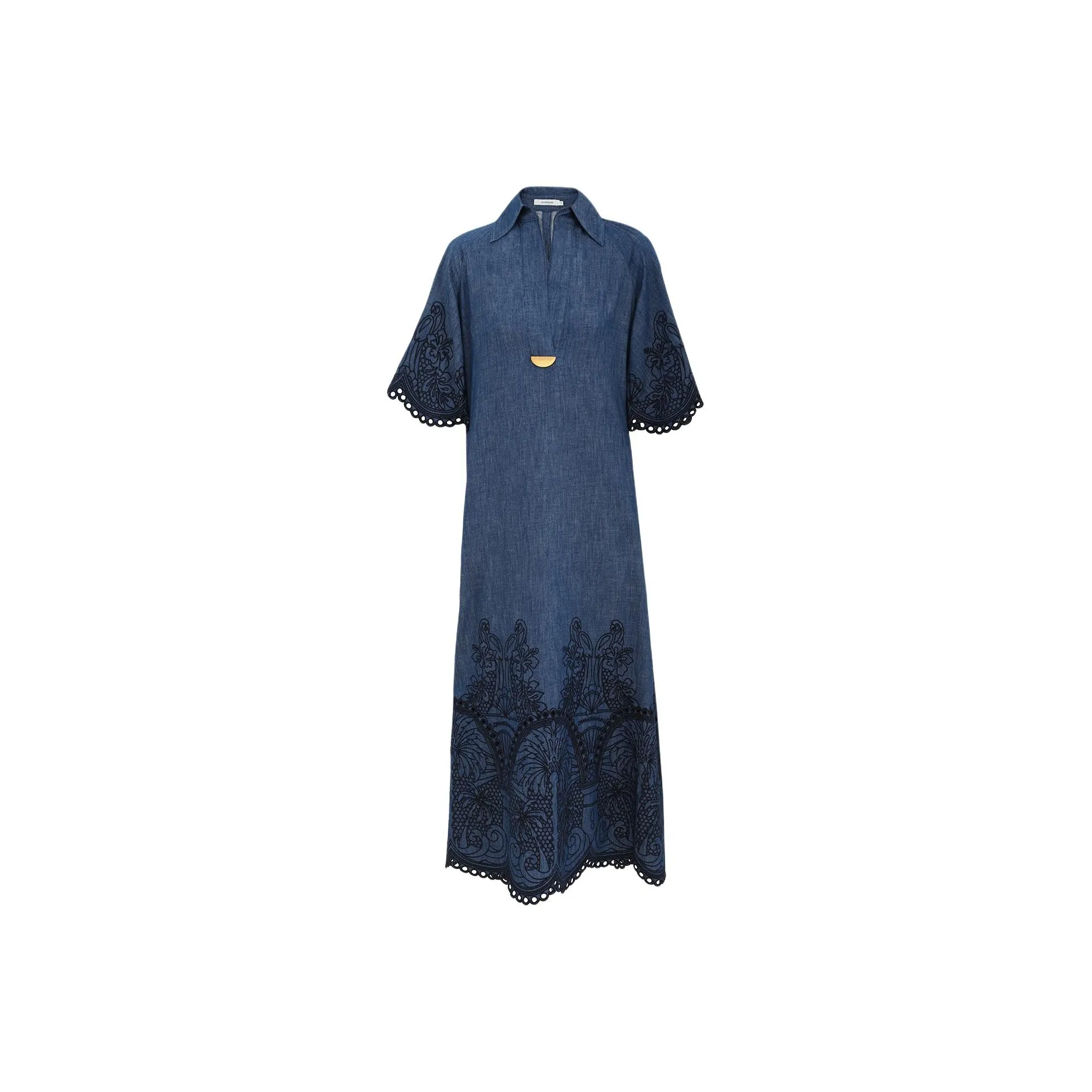 Zimmermann SS25 Summer Swimsuit Collection Short Sleeved Dress Women's Blue