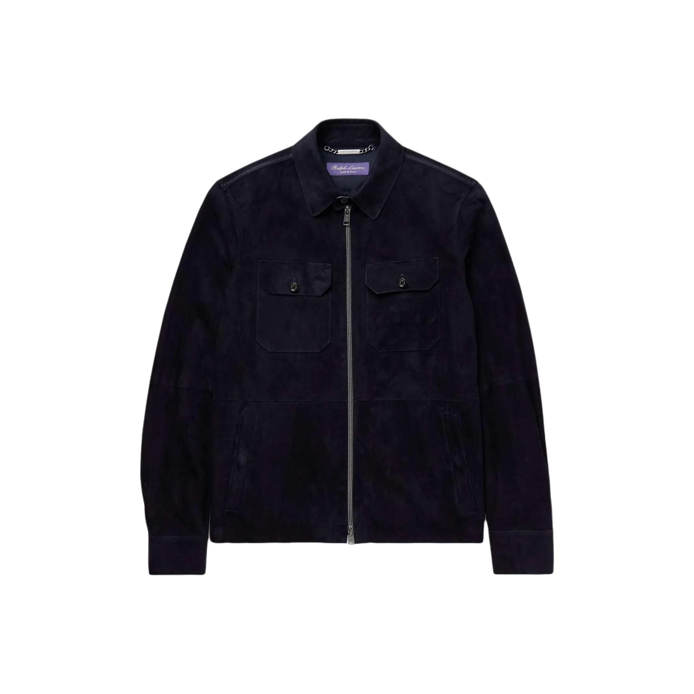 Polo Ralph Lauren Leather Jacket Men's Marine Blue