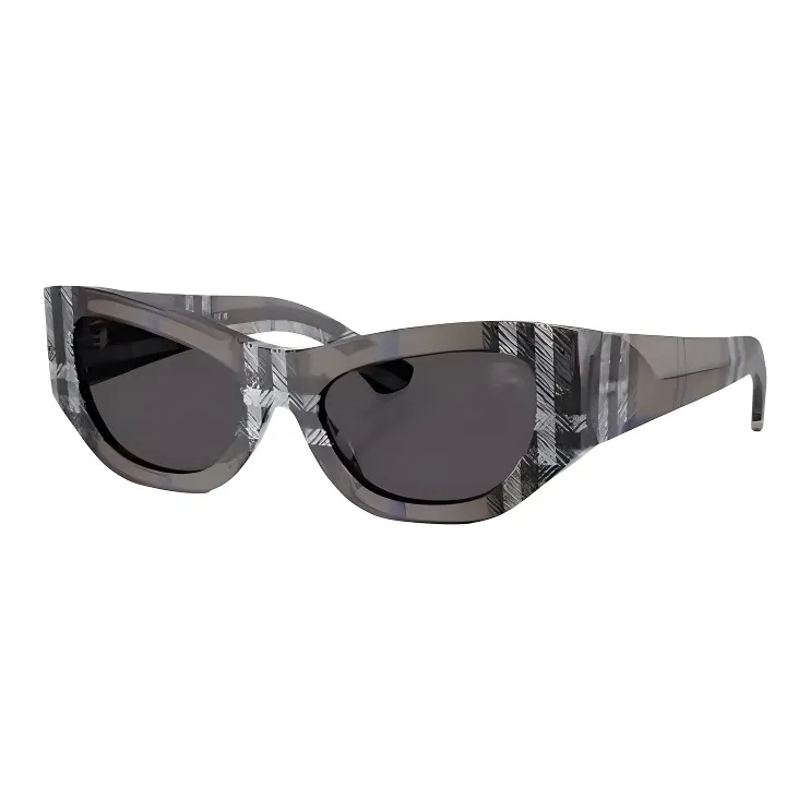 Burberry Plate Frame Irregular Shape round-frame sunglasses Women's Moss Green