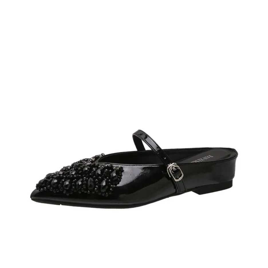City Camel Rubber Sole Slip Resistant Closed Toe Slippers Women's