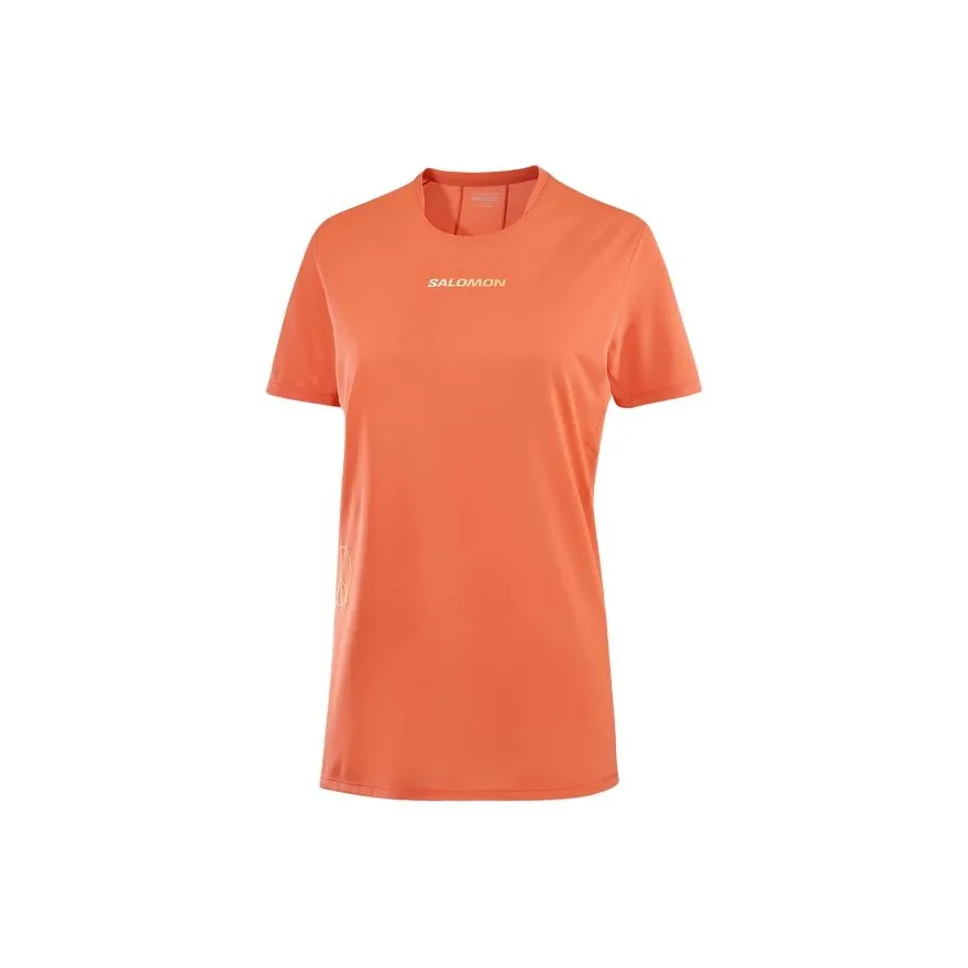 SALOMON Regular T Shirt Women's Golden Lotus Orange