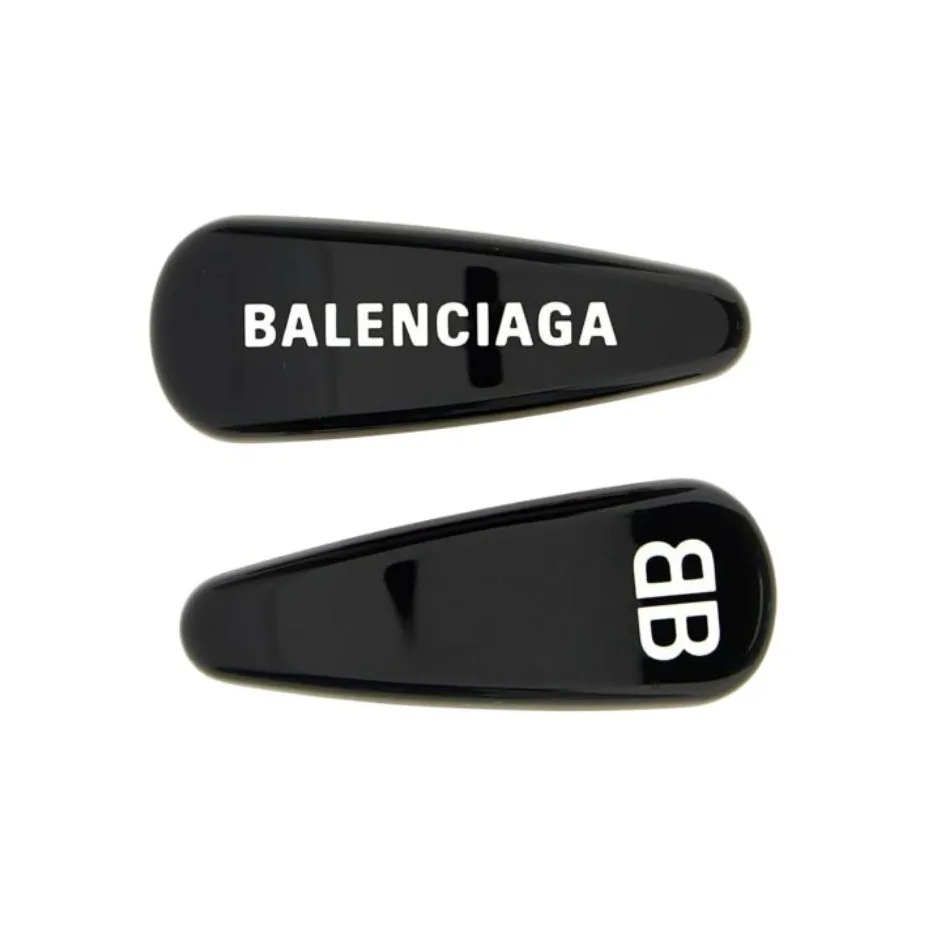 Balenciaga Logo Detailed Two Hair Clips