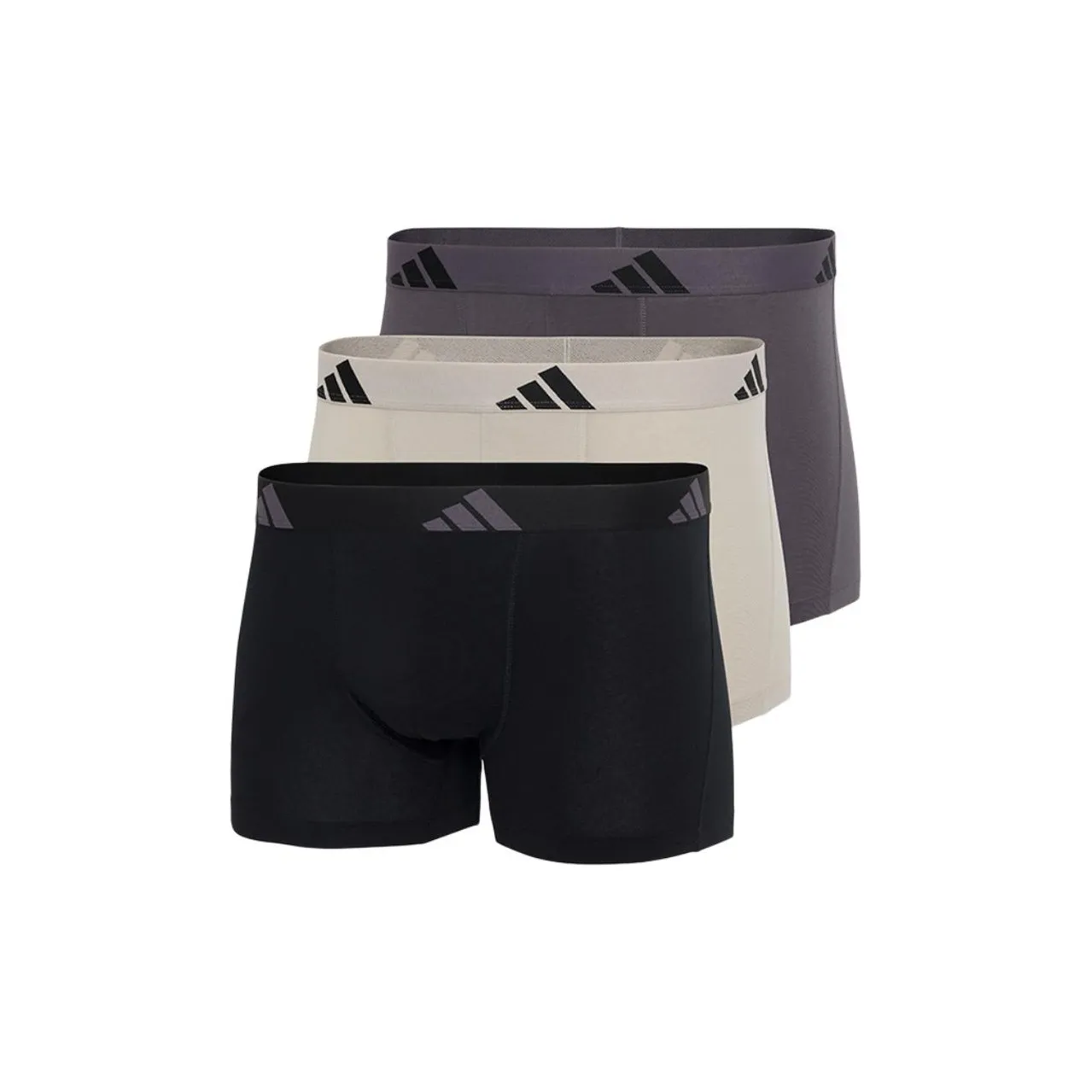 Adidas 3 пачки Темно-серый/Бежевый/Черный Мужские боксер-шорты