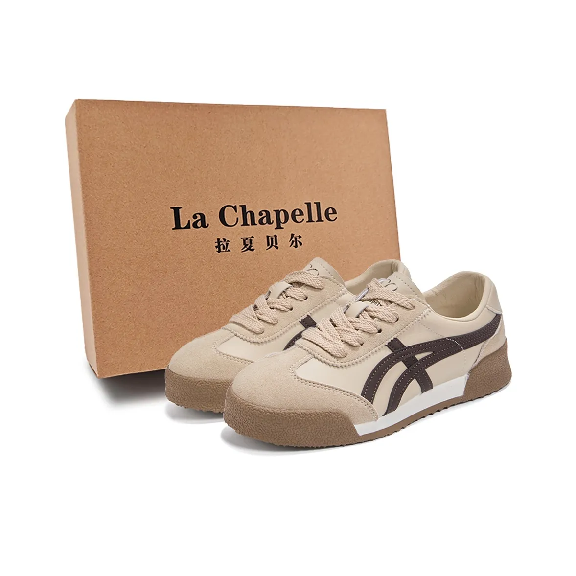 La Chapelle Немецкие армейские кроссовки Low Топ Бежево-коричневый Женские