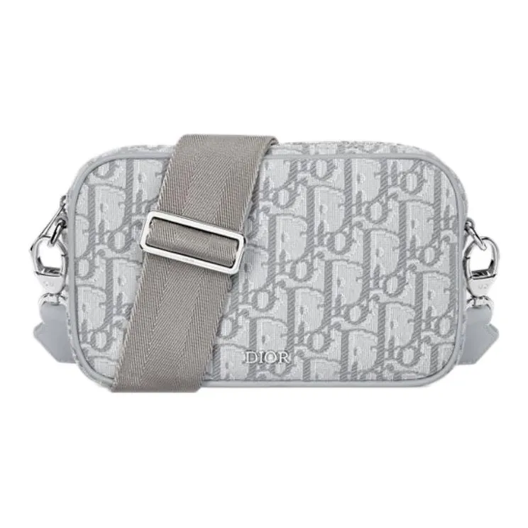DIOR OBLIQUE Cotton Crossbody Bag, Shoulder Bag Trumpets Kids' Gray