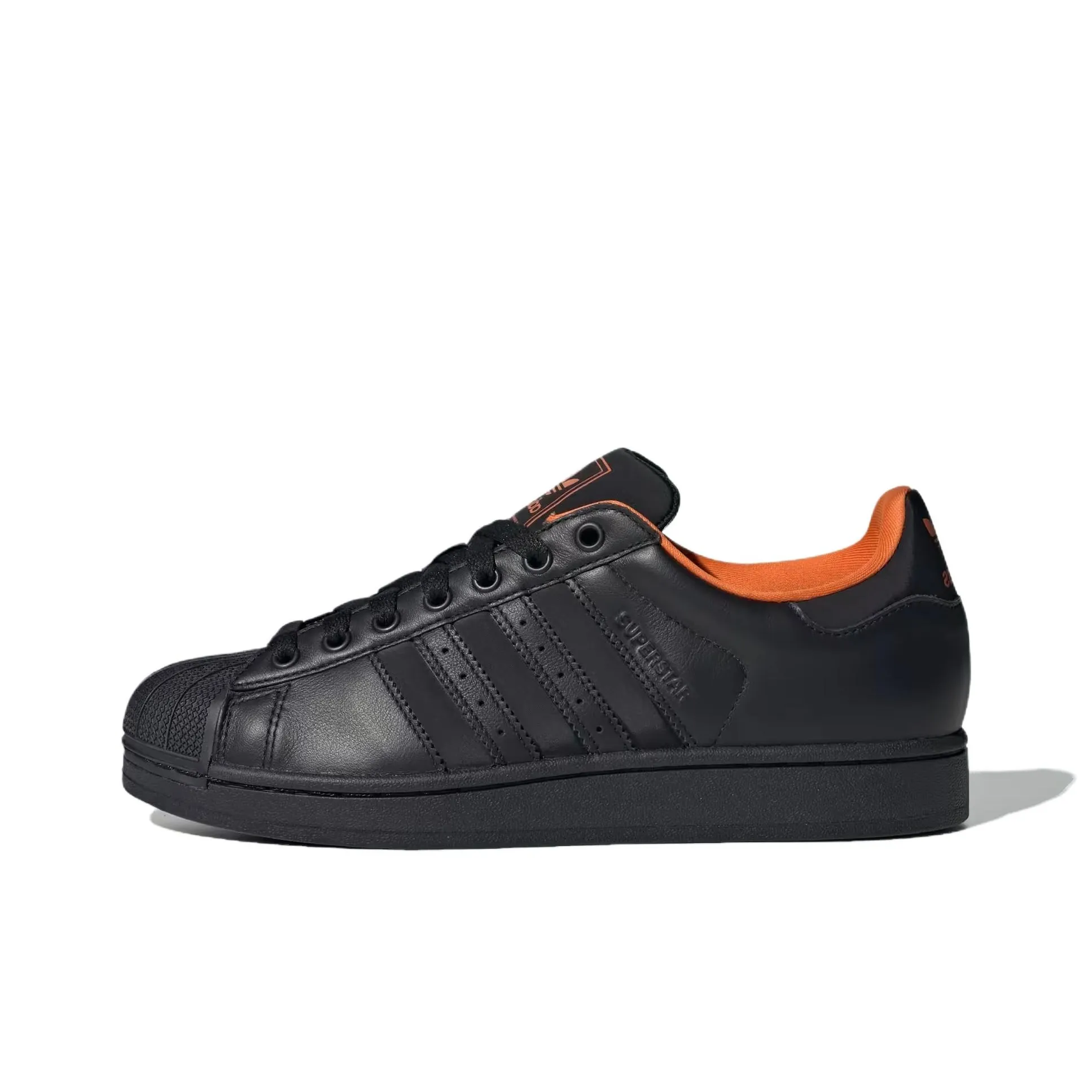 Adidas Originals Superstar 2 Low Top Skateboard Shoes Unisex Black Orange
