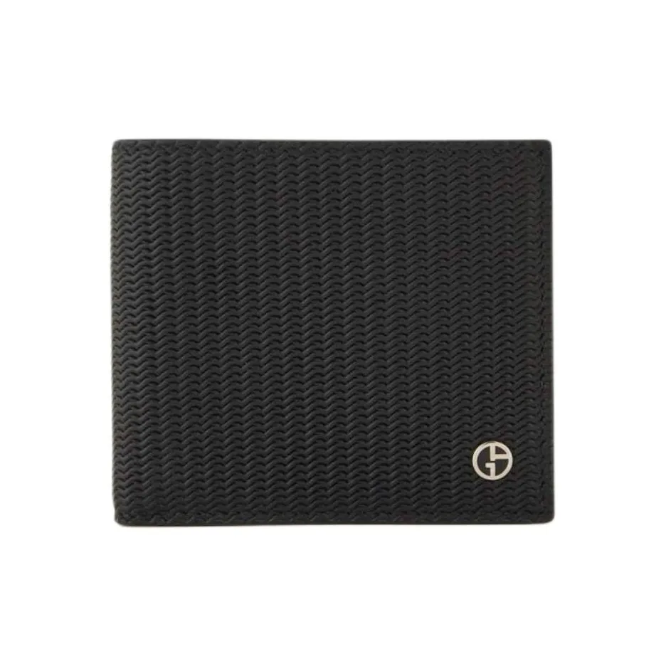 EMPORIO ARMANI Calfskin Wallet Women's Black