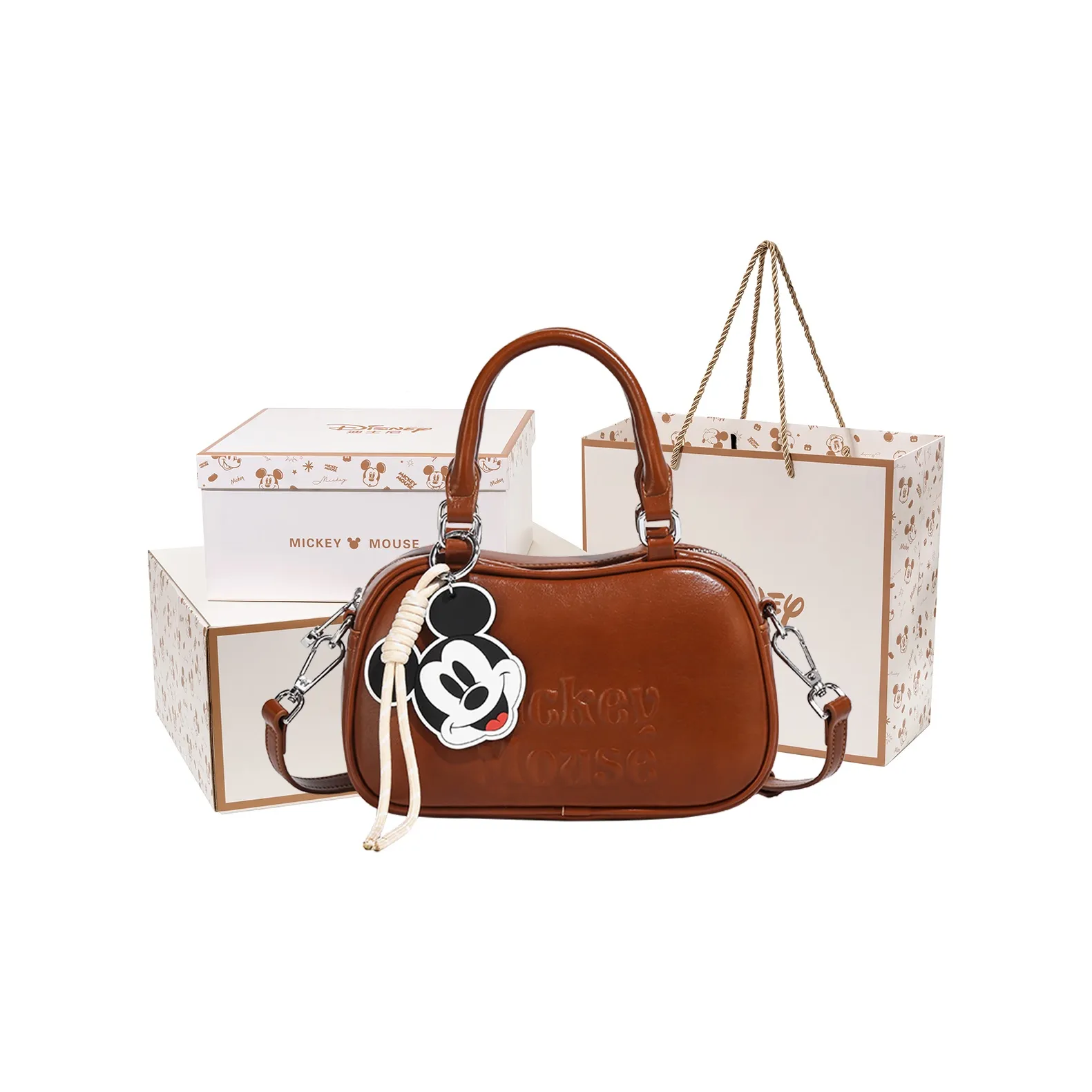 Disney Mickey Series ПУ (полиуретан) Bowling Bag Сумка через плечо Сумка для ноутбука Женская Многоцветная