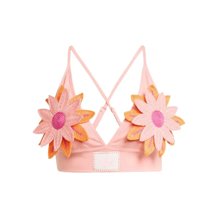 Adidas Originals Лето Светящийся Бюстгальтер Женский Полу-Розовый Искра