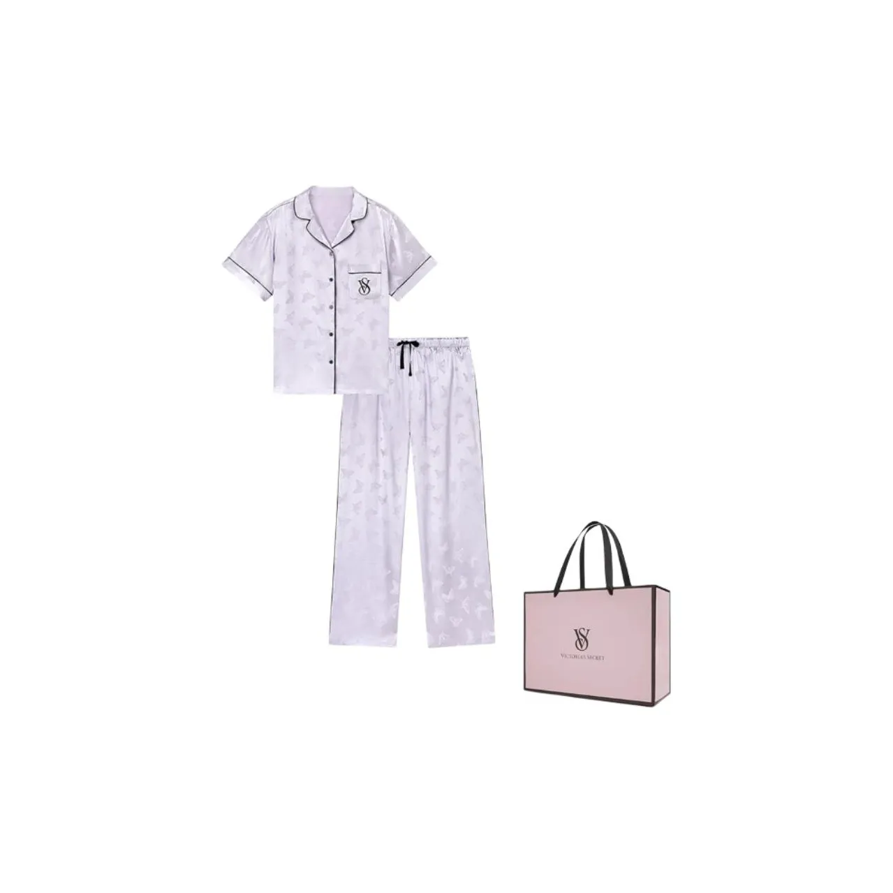 Victoria's Secret Pajama Комплект Женский Фиолетовый Бабочка