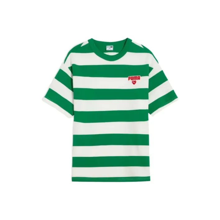 PUMA FOREVER T Рубашка SS25 Зеленый Белый Детская