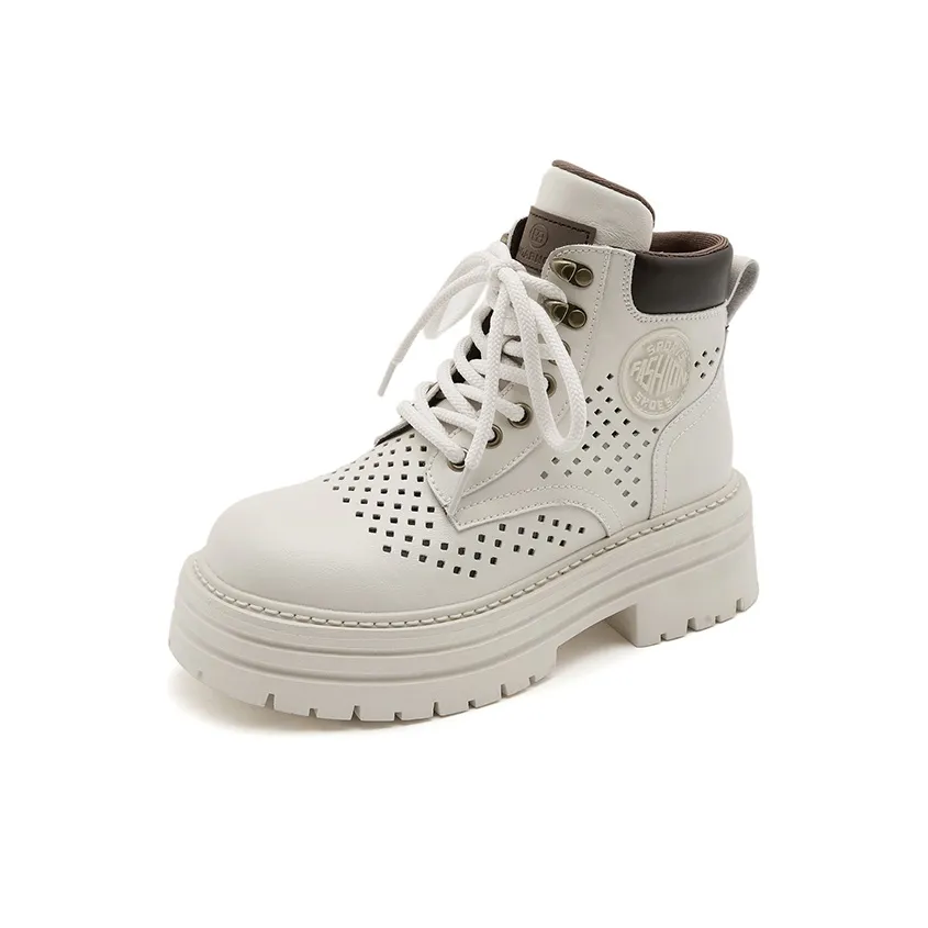 PLO CART Мартин Boot Женские Белые