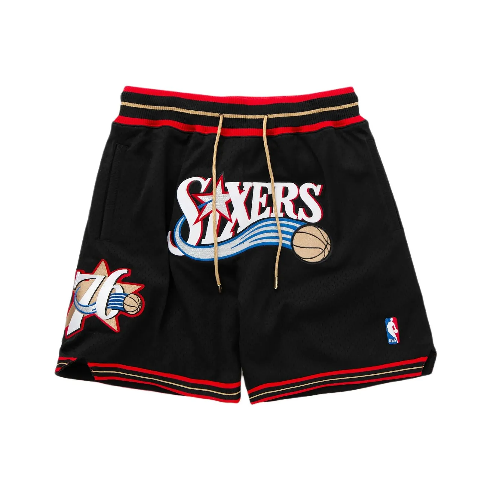 Mitchell & Ness x NBA Philadelphia 76ers Casual Shorts Men's Black White