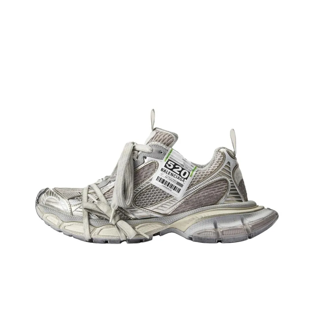 Balenciaga 3XL 520 Valentine's Day Limited Edition Collection Low Top Chunky Sneakers Men's Silver