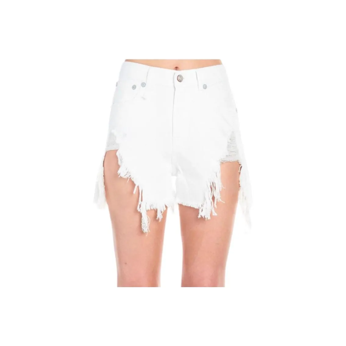 R13 Белые Женские Джинсовые Шорты