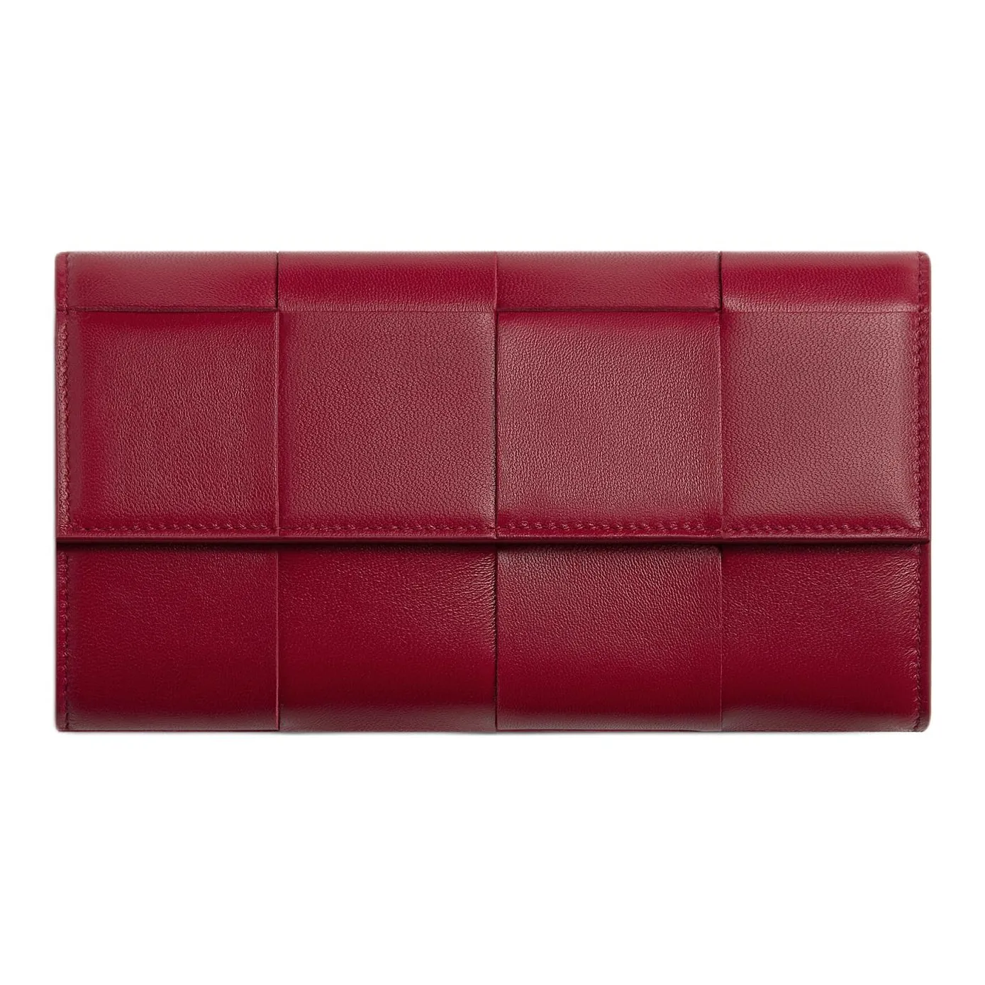 Bottega Veneta Intrecciato Lambskin Wallet Women's Burgundy