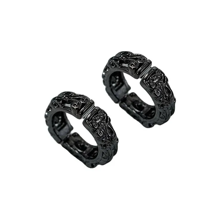DAIRUO 14K Gold Plated Clip On Earrings Men's