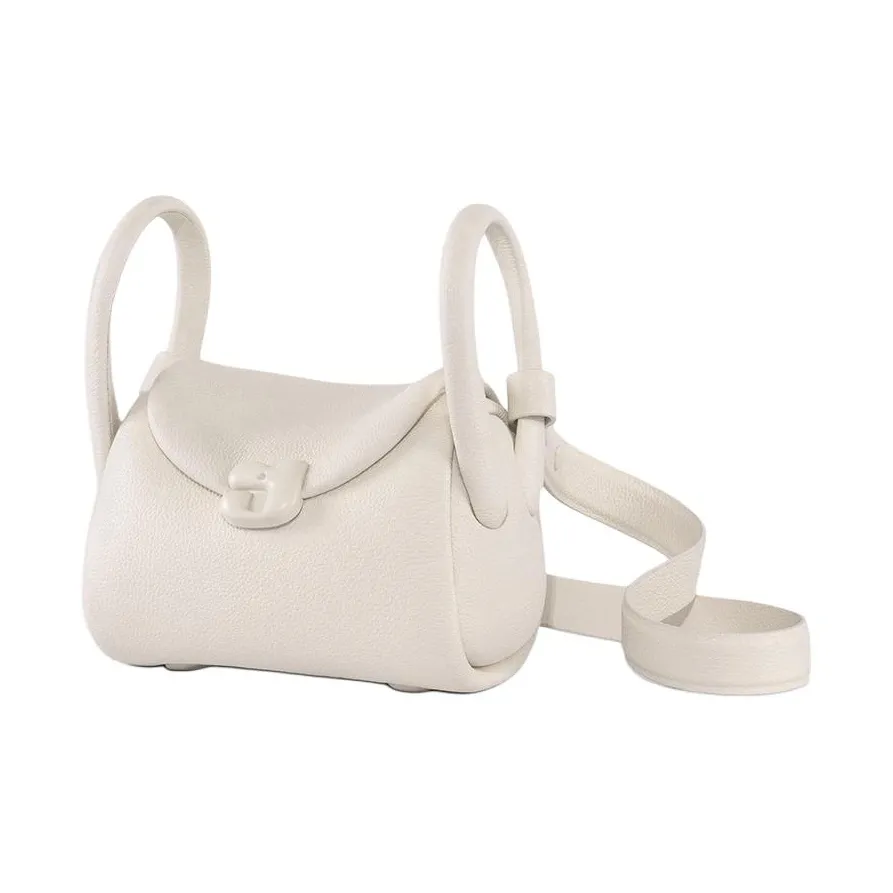 KUNOGIGI Cow Leather Designed Style Shoulder Bag Women's Pink/White