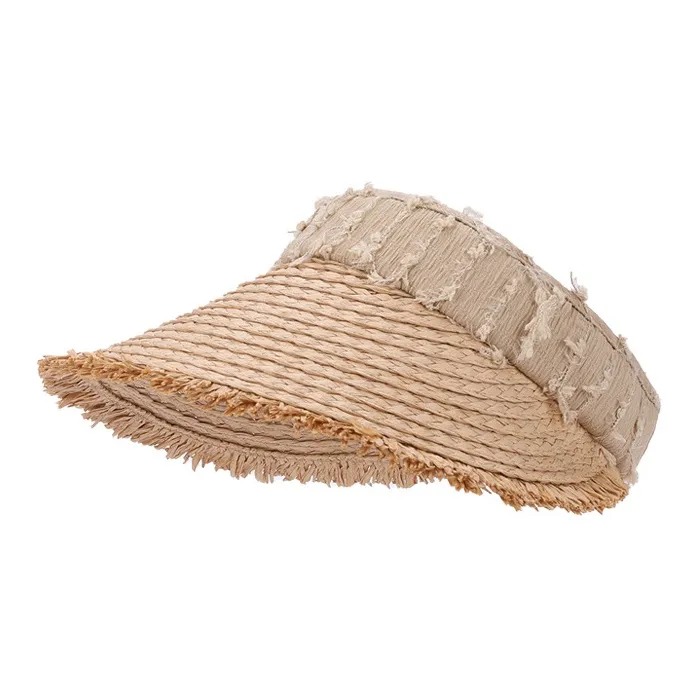 Cgediao Соломенная плетеная шляпа с защитой от солнца Женская