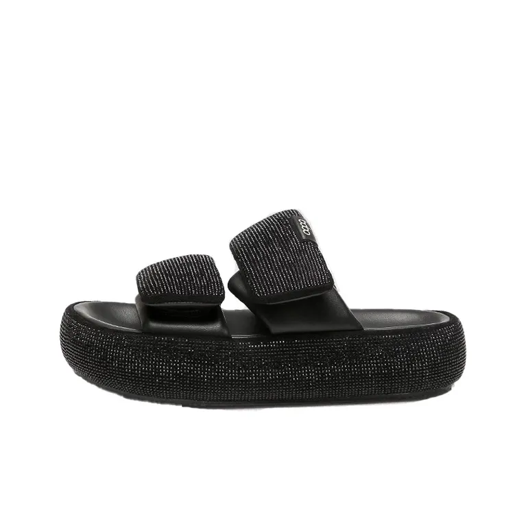 WOOS BOBO Резина Подошва Стразы Амортизация Слипоны Женские